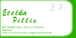 etelka pillis business card